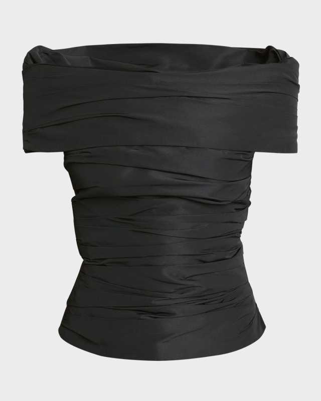 Off-The-Shoulder Taffeta Top
